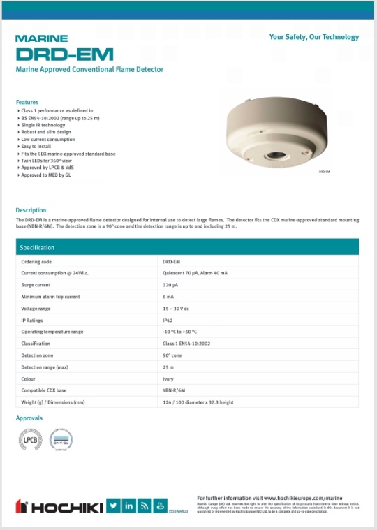 Hochiki Europe (UK) Ltd. DRD-EM
